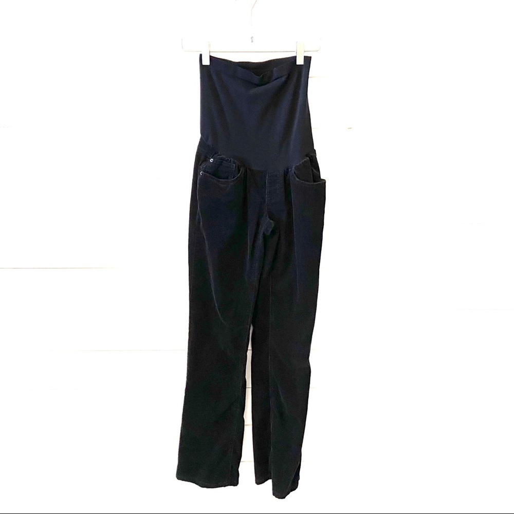 A Pea in the Pod | Black Corduroy Maternity Straight Pants Size Small